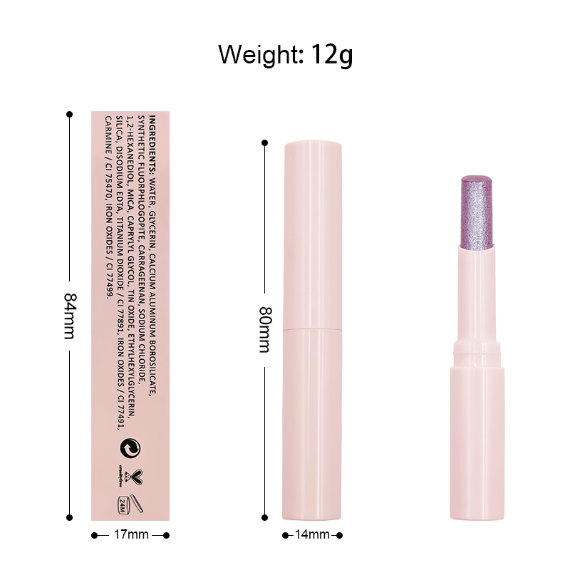 Private Label Vegan Brightening High Pigment Pink Packaging Jelly Highlighter Stick