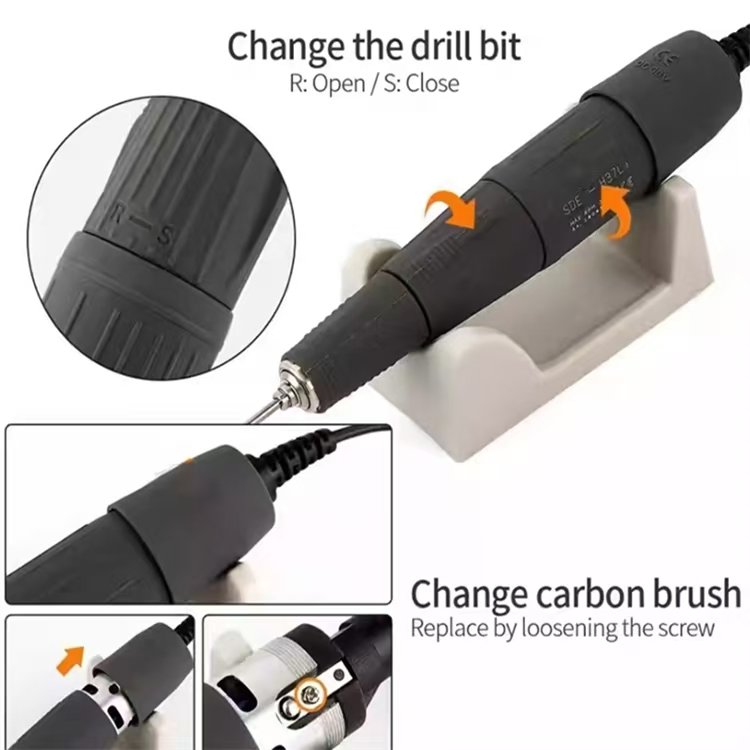 Btmarathon-3 45000rpm Electric Manicure Polisher Portable Professional Acrylic Gel Nail Drill Machine