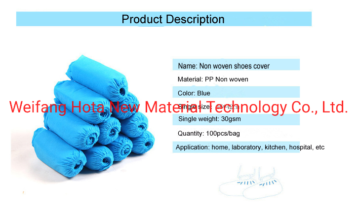 Easy Use Transparent Blue PE Rain Shoe Disposable Boot Cover