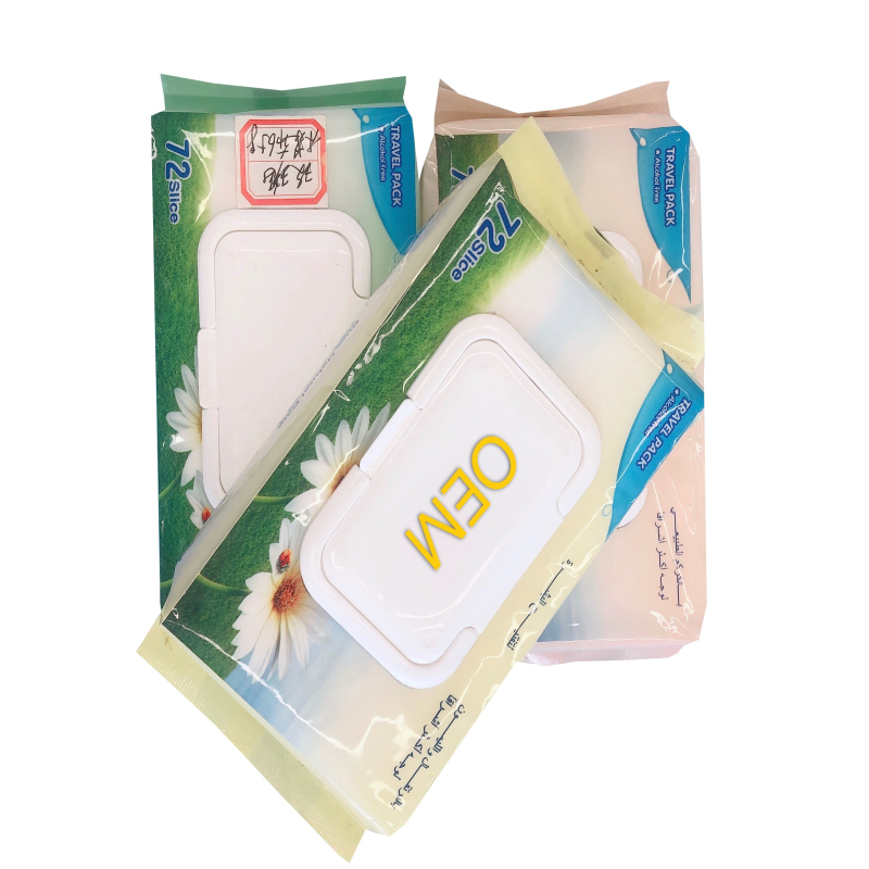 Nonwoven Fabric Material Reusable Baby Wipes with Cover Lid A Grade