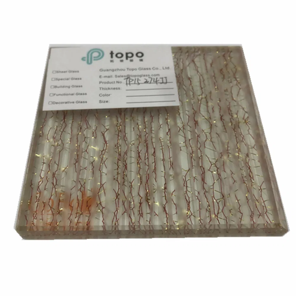 Guangzhou Topo Quality Laminated Glass Wire Mesh Glass with Best Price (PLW-TP)