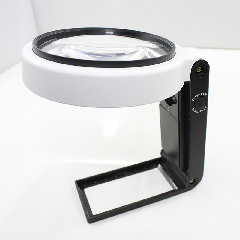 Back to School Supplies LED Lighted Hands Free Magnifying Glass with Light Stand-Portable Illuminated Magnifier