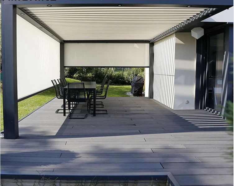 Aluminum Gazebo Garden Greenhouse with Adjustable Roof Louver