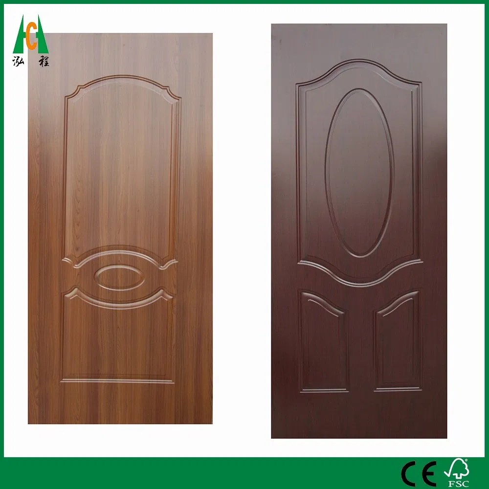 Moulde Door Skin with Natural or Engineered Wood Veneer