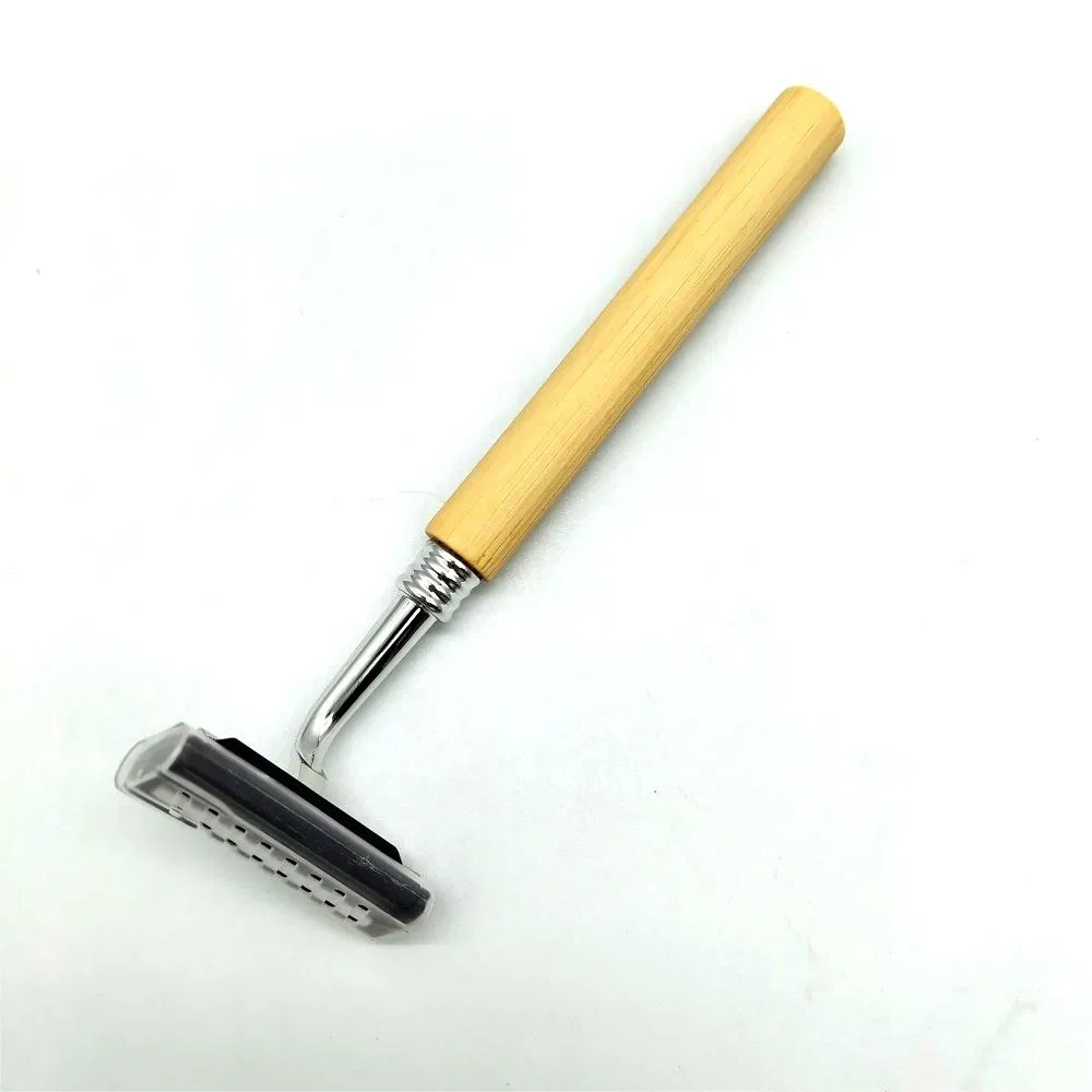 Hotel Supplies Bamboo Handle Safety Shaving Razors Biodegradable Natural Bamboo Razor