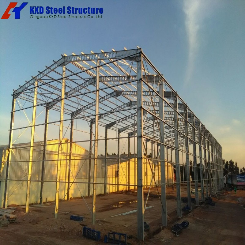 Prefabricated Light Steel Structure Fabrication Frame Building Industrial Construction Warehouse