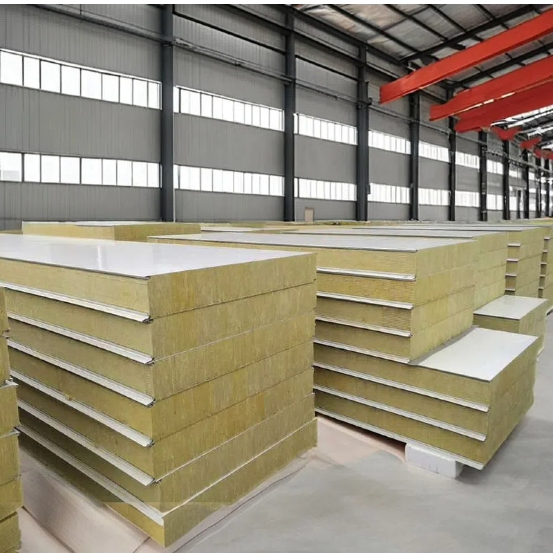 Rock Wool Sandwich Panel with Aluminum Facing for Commercial Building Walls