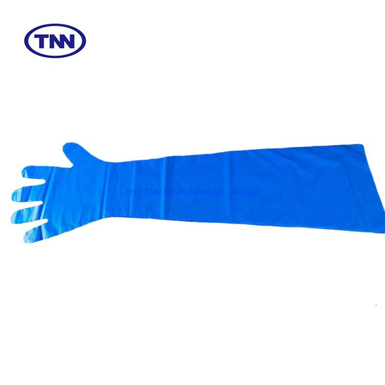 Animal Inspection Veterinary Plastic Long Arm Gloves Insemination Gloves