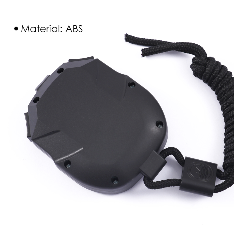 Foska ABS Plastic Black Waterproof Digital Sports Stopwatch