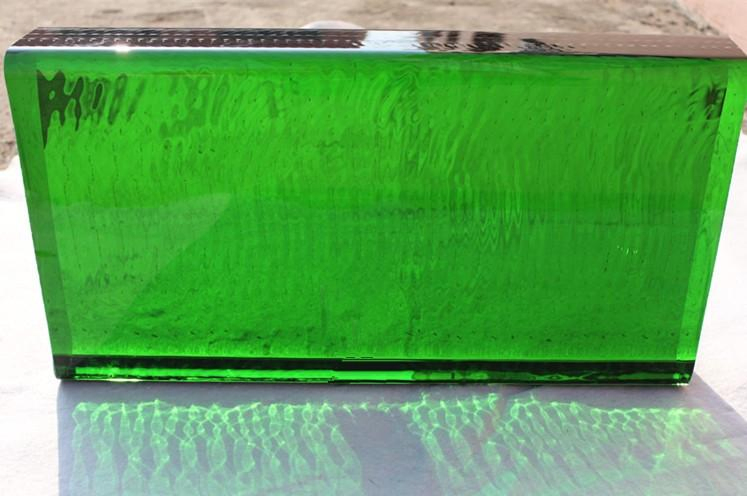 China Glass Factory Pink Colored Glass Brick for Art