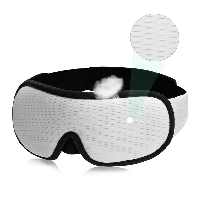 Sleep Eye Mask with Adjustable Soft Comfort Eye Shade Block out Light Warm and Cool Double-Sided Use