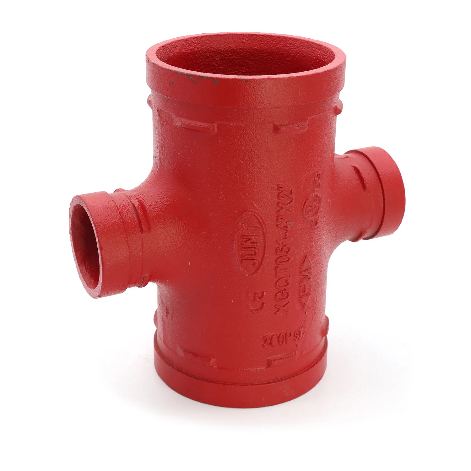 High Quality Ductile Iron Fittings Groover Pipe Fittings Grooved Cross for Fire Protection