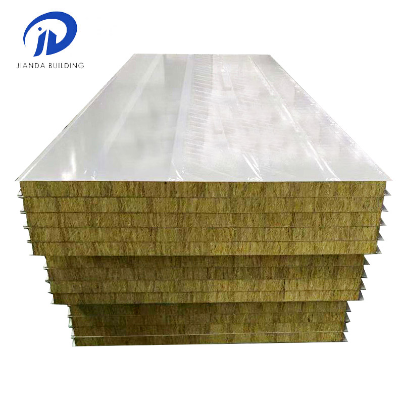 Color Steel Customized Rock Wool Sandwich Panels for Roof and Wall