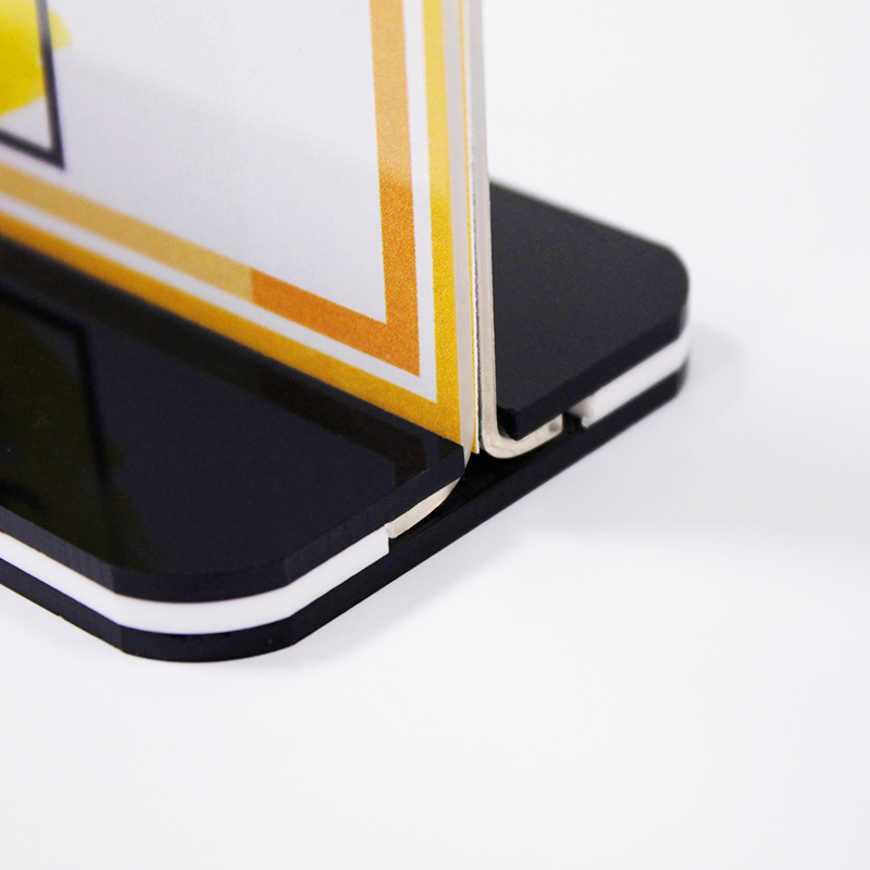 Acrylic Sign Holder Photo Stand Menu Holder with Insert Base