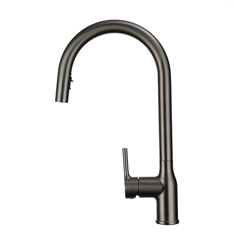 High Quality Single Handle Pull Kitchen Sink Faucet Hot Cold Water Mixer Tap Zinc Material Bathroom