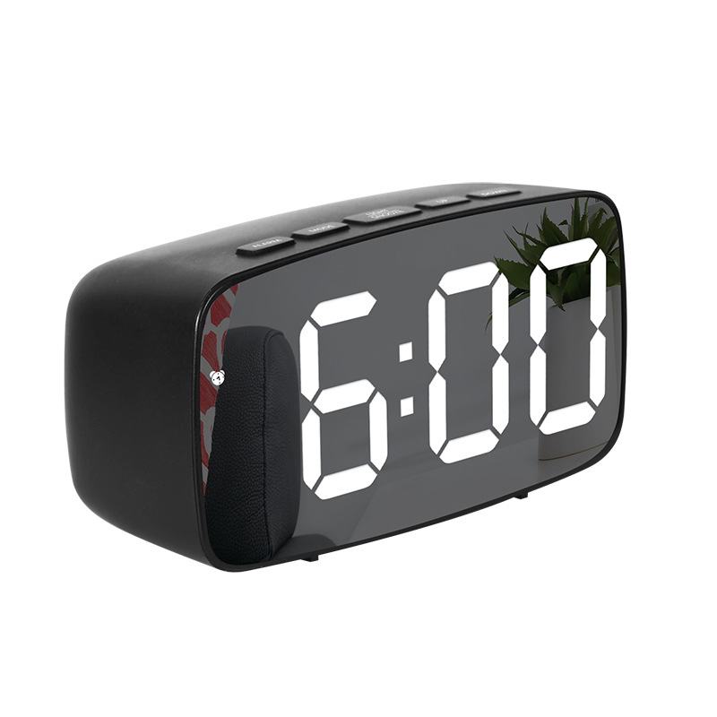 Large Screen Plug-in Power Digital Alarm Clock with Snooze LED Mirror Clock