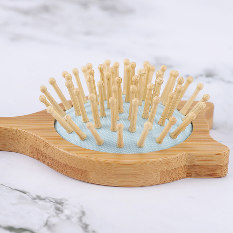 Cartoon Cute Cat Airbag Massage Wooden Makeup Comb for Girls