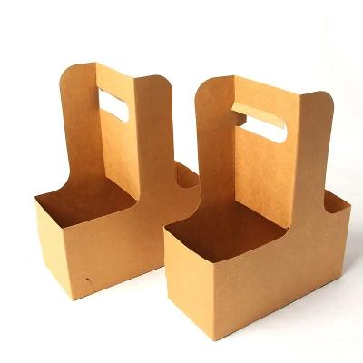 Oil-Proof Waterproof Paper Disposable Square Food Tray Kraft Paper Pulp Tray