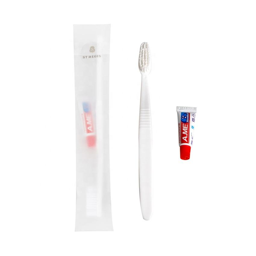 Travel Essentials Hotel Toothbrush with Mini Toothpaste Dental Kit