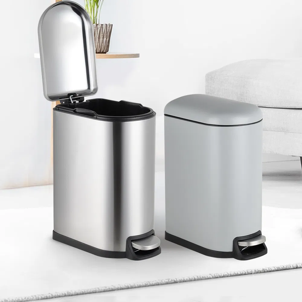 Novelty High Quality Stainless Steel Built in Trash Can Space Saving Dustbin