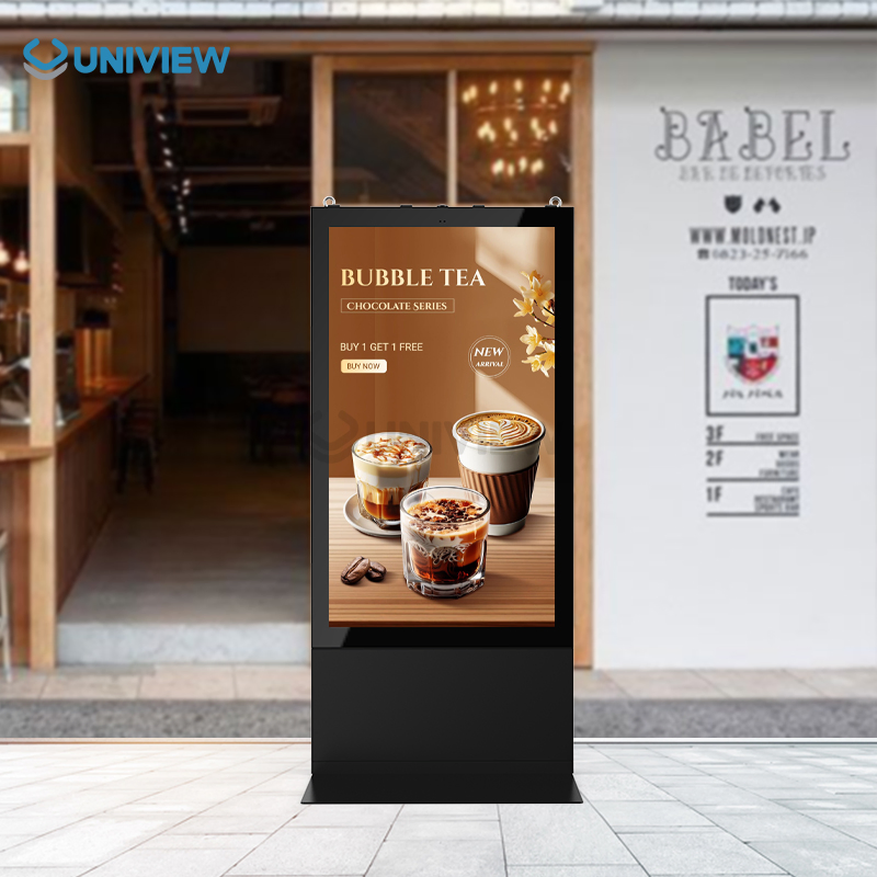Uniview LCD 55inch Outdoor Floor Standing Signage Advertising Software Driver Board Version Advertising Display 2K or 4K Display