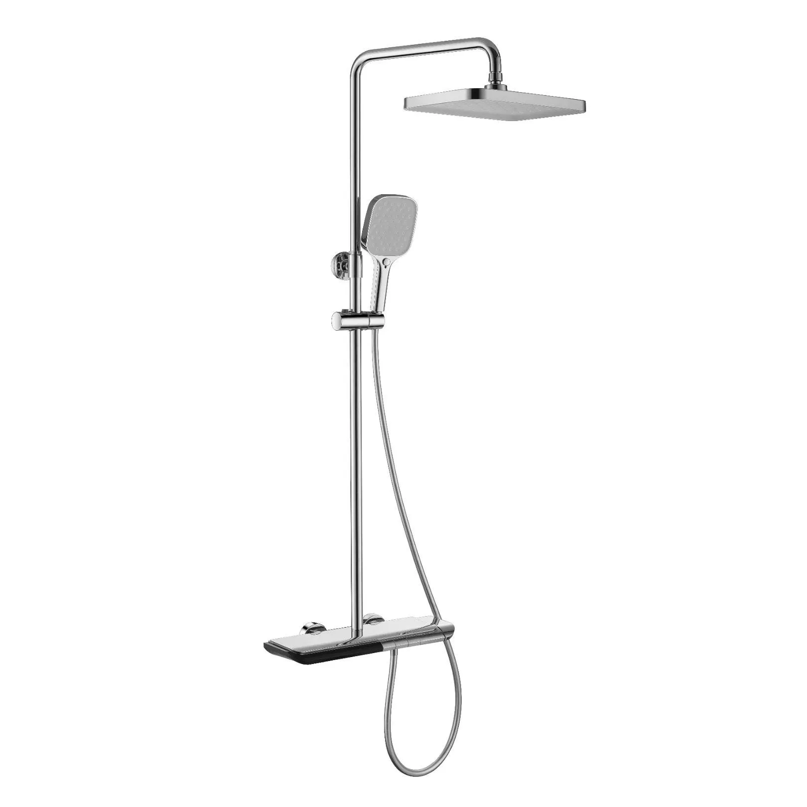 Electroplate Good Quality Wall-Mounted Display Faucet Shower Bathroom Brass Adjust Shower Set
