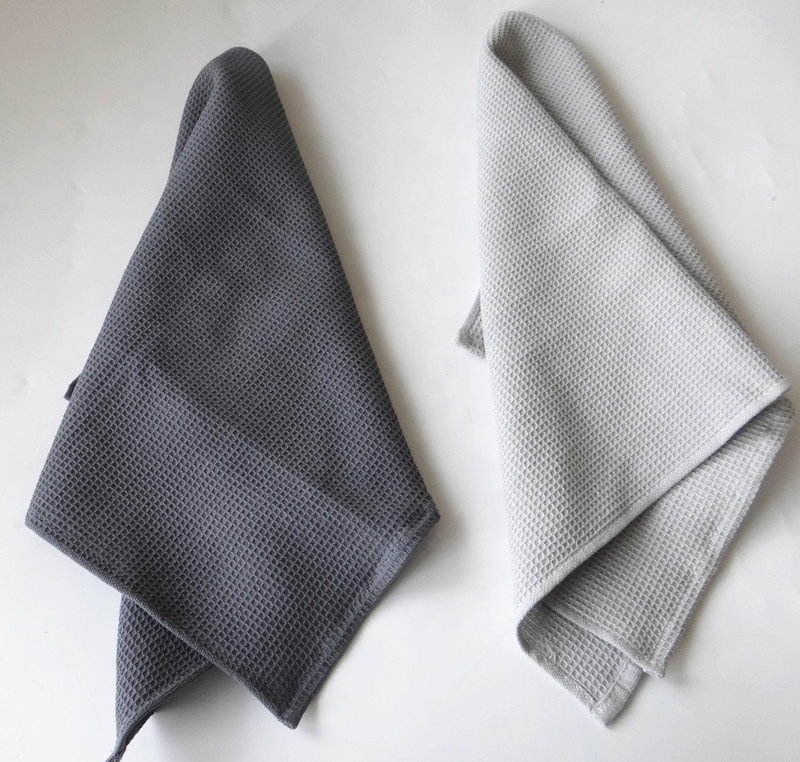 Plain Color Waffle Weave Cotton Kitchen Tea Dish Towels