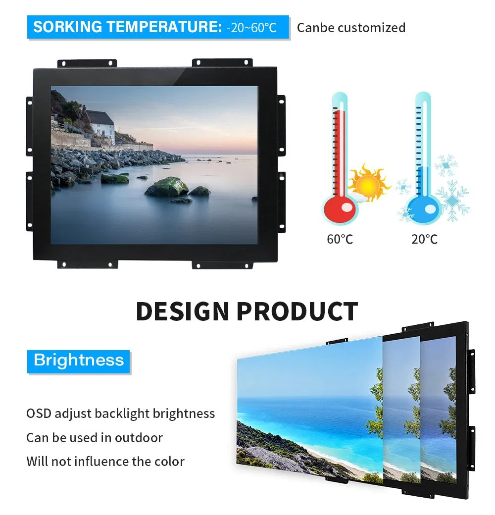 15.6 Inch Industrial Control PC Touch Screen Computer LCD Touch Screen Monitor HD Display