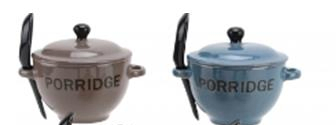 Ceramic Porridge Cereal Bowl with Lid and Spoon Set Gift