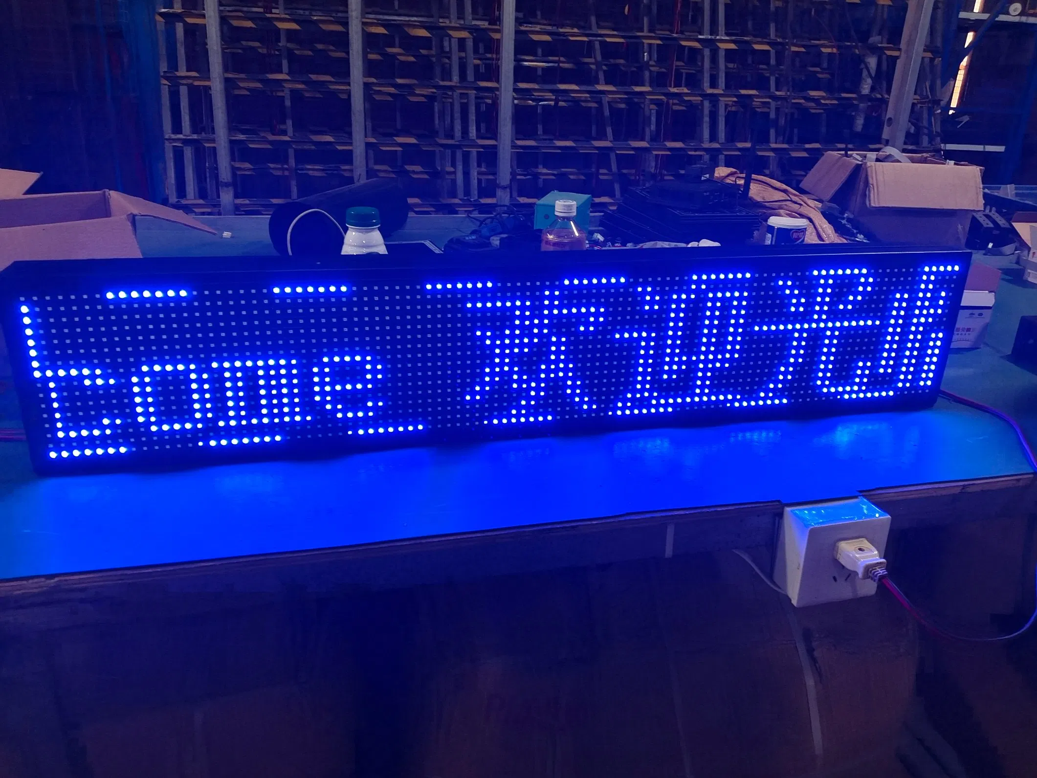 Single Blue Semi-Outdoor& Outdoor P10 LED Text Advertise Display