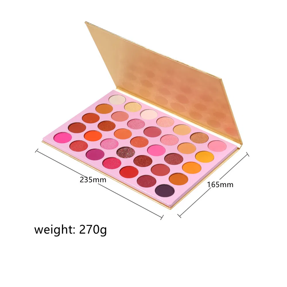 35 Color Eye Shadow Tray Golden Onion Powder Flash Eye Shadow Box