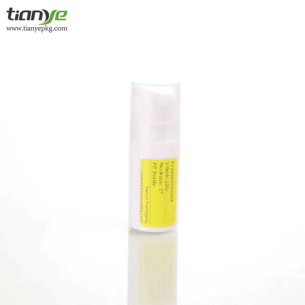 5ml PP Cylinder Plastic Skincare Packaging White Bottle
