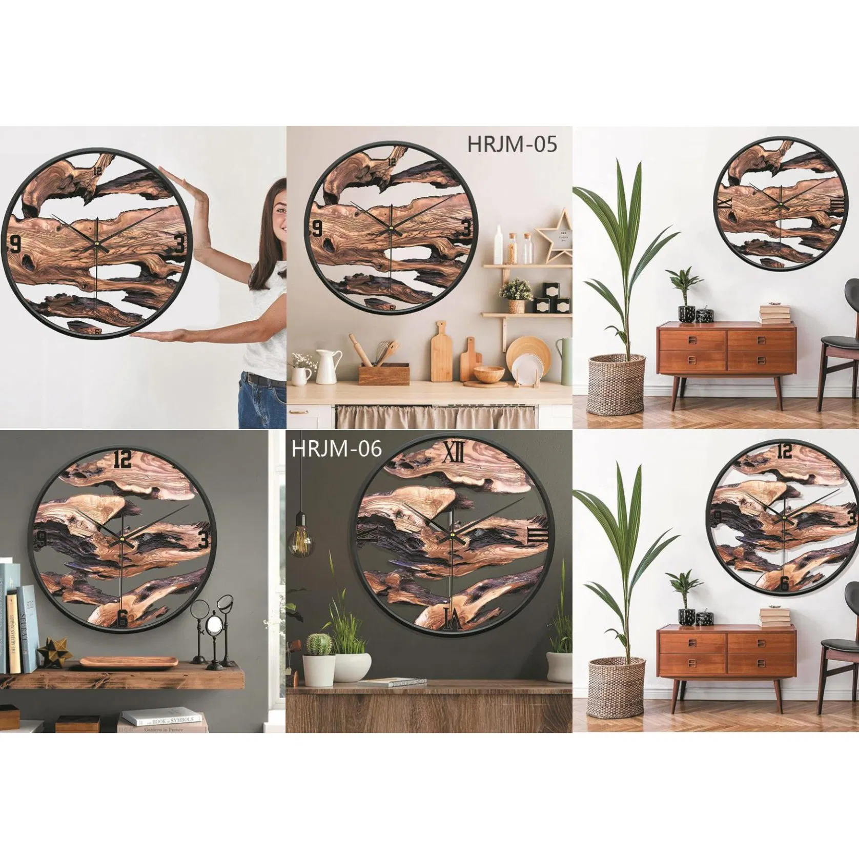 Dia 40/50/60cm Large Round Decorative Metal Wall Clock Silent Metal Wall Clock Home Decoration Promotion Gift Clock for Kitchen/Living /Bed Room--73-92-1