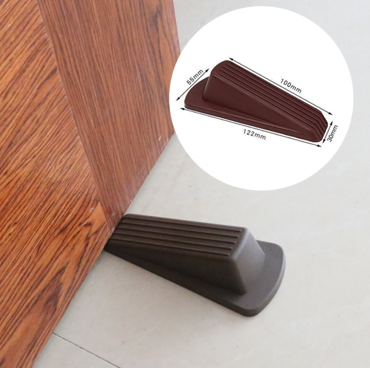 Rubber Door Stopper for Bottom of Door on Floor / Silicone Anti-Slip Baby Safety Door Stop Wedge