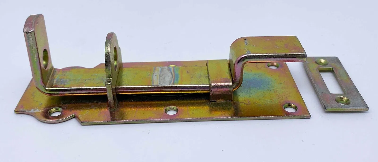 Universal Light Box Latch with a Flat Bolt Designed for Locking Shutters, Doors or Chests