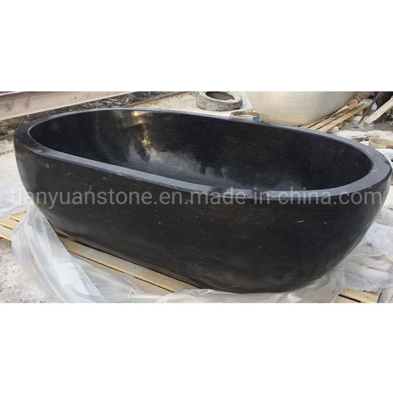 Black Granite Freestanding Stone Bathtub