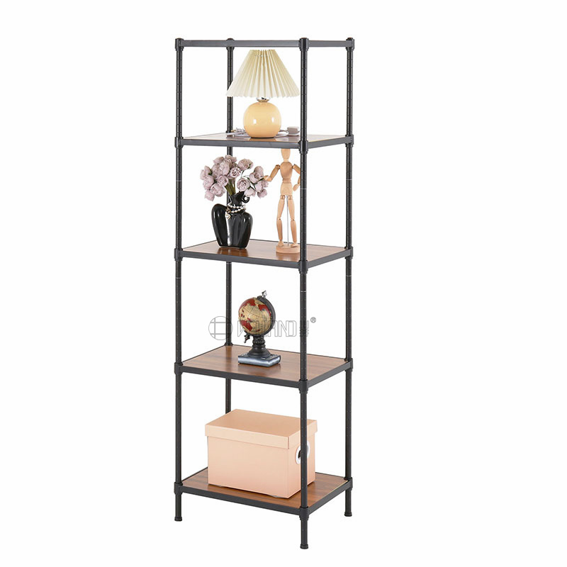 Vertical 5 Tiers Flower Plant Rack Stand Bamboo Fiber Board Display Shelving for Home