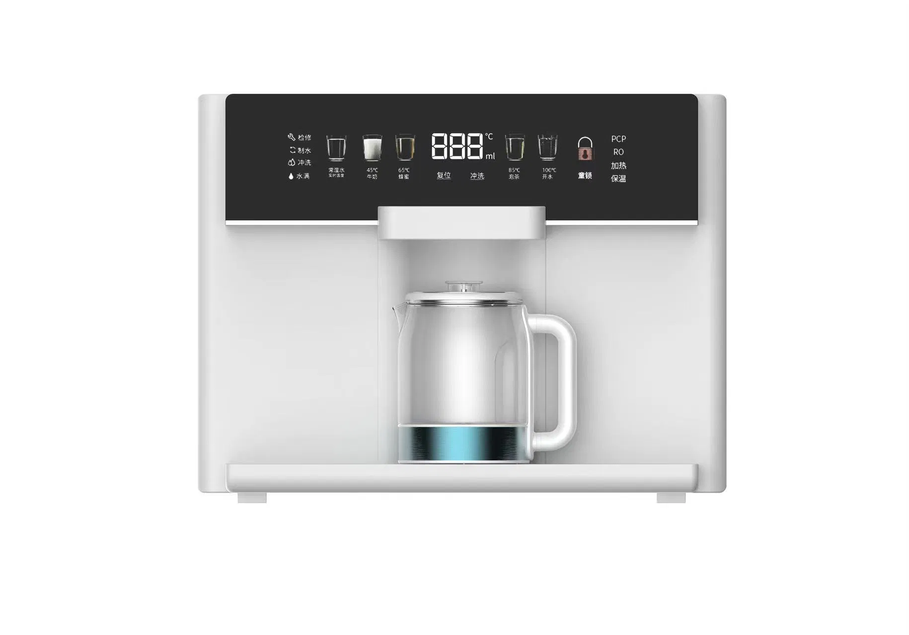 Newest Model 100gpd Quick Flow with Water Kettle Reverse Osmosis System Water Dispenser for Home Countertop