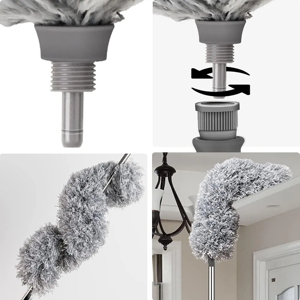 Microfiber Duster with Extension Pole Washable Lightweight Dusters