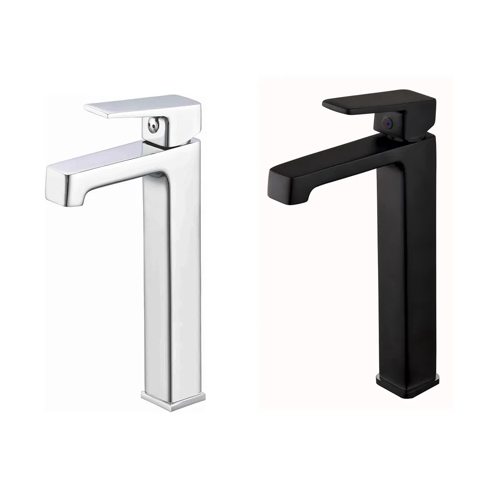 Deck Mounted Brass Water Mixer Tap Plated Chrome Basin Taps Kitchen Mixer Faucet