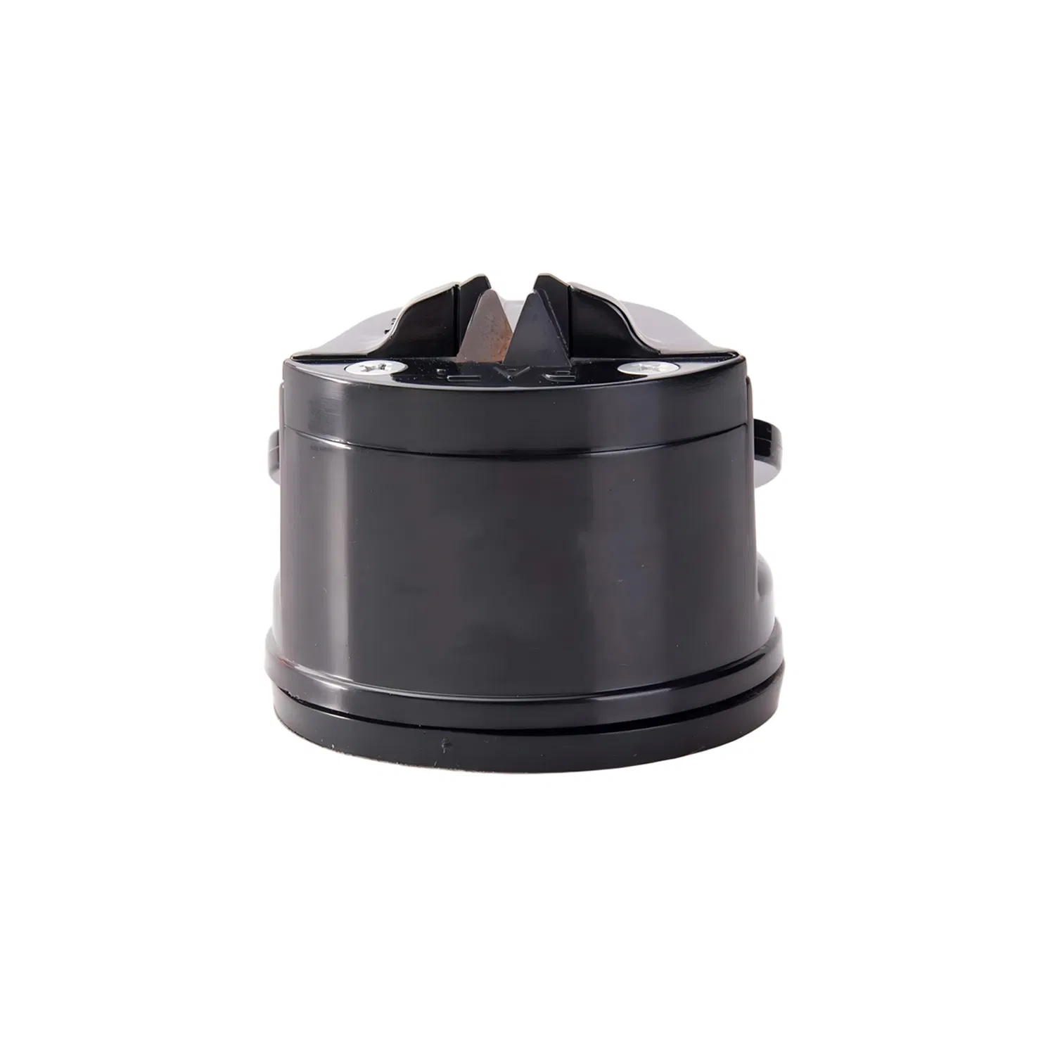 Black Knife Sharpener Powergrip Suction Base 200X Force Increase Mini Size Fast 3 Step Sharpening for Most Kitchen Knives Tool