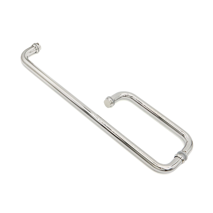 Brushed Nickel Glass Hardware Stainless Steel Glass Door Handles for Bathroom