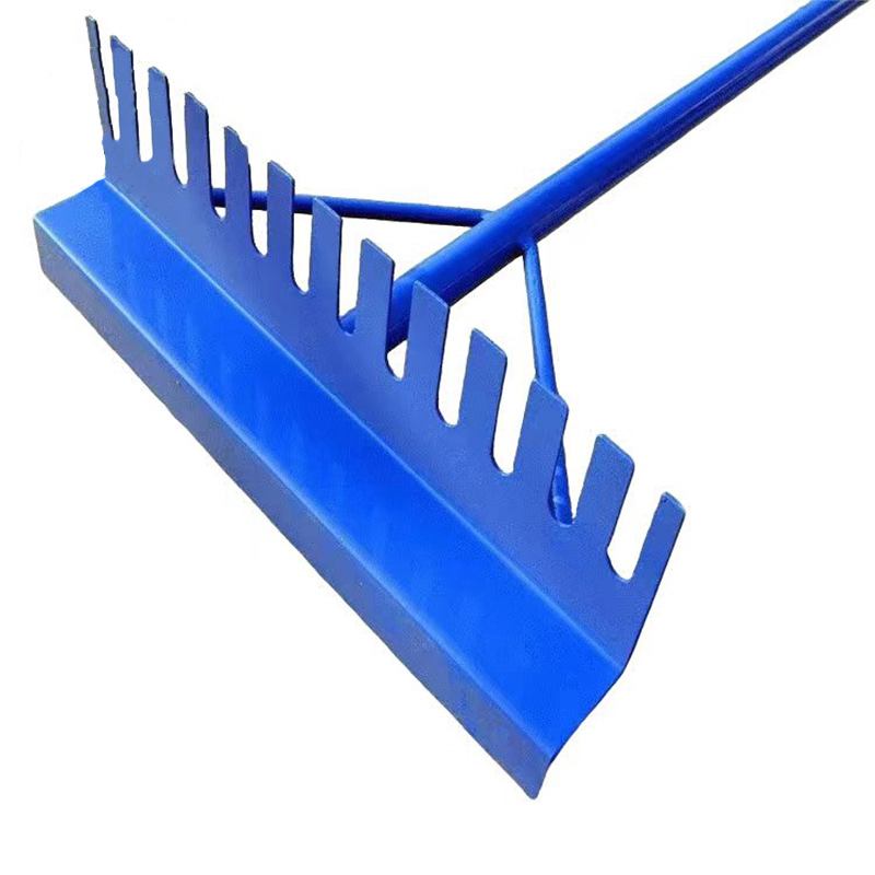 Hot Sale Steel Handle Serrated Rake Head Sand Pit Flat Sand Rake