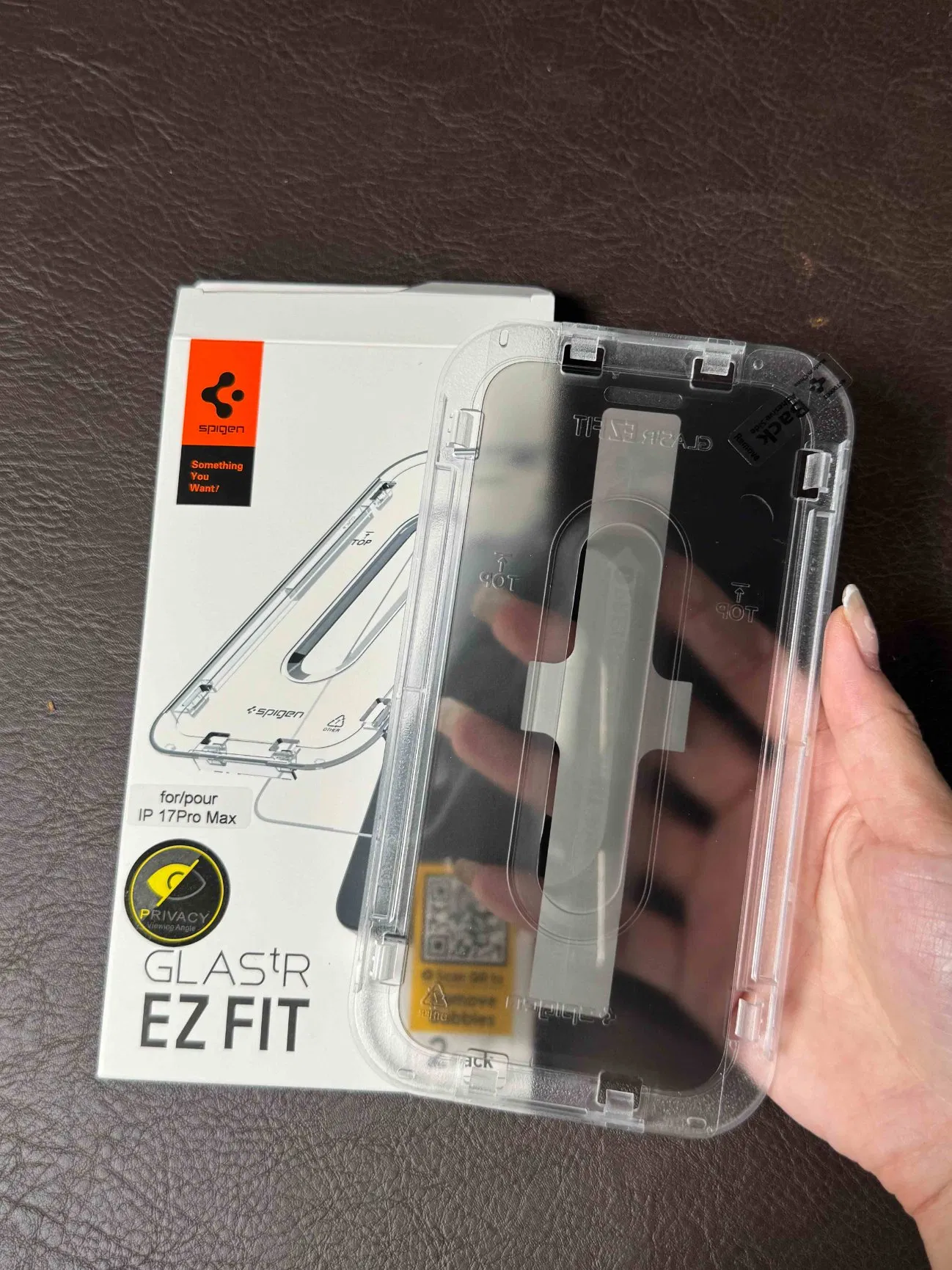 Full Coverage Tempered Glass Screen Protector for iPhone Air 17 PRO Max Spigen Ez Fit