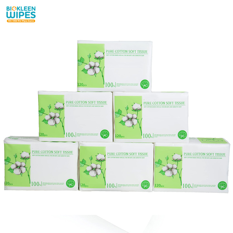 Biokleen Custom Logo Washable Large Bucket of Makeup Remover Biodegradable Private Label Sensitive Cleansing Dry Wipes for Babies