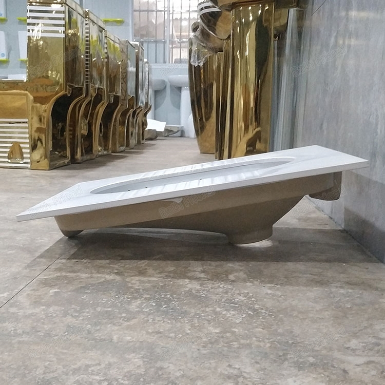 China Wholesaler Squatting Pan Toilet Wc Marble Design Rock Slab Squatting Pan for Iraq