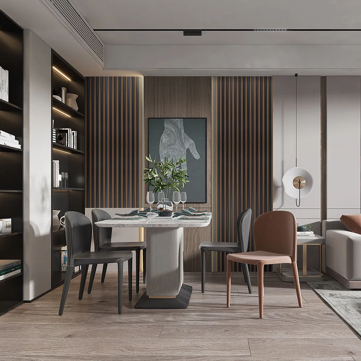 Indoor Pingyun Wooden Box WPC/PVC China Ceiling Panel WPC Wall