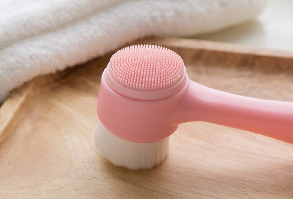 Silicone Facial Cleansing Brush 2 in 1, Face Mask Brush Product, , Makeup for Massage, Clean