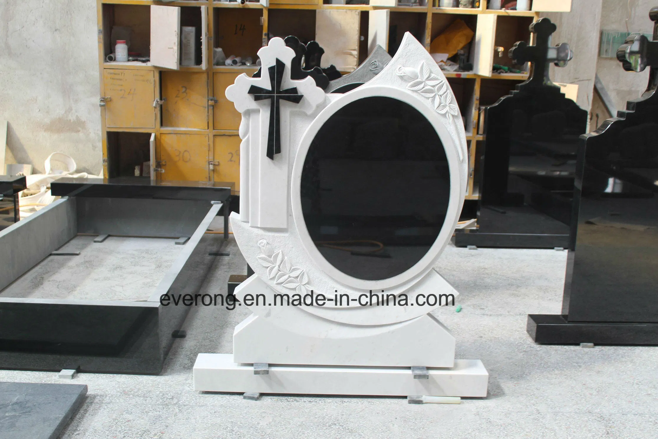 G603/G654/G664/G635 /China Juparana/Shangxi Black /Bahama Blue /Aurora/Himalaya Blue/Multicolor Red Granite Cross Headstone for Memorial