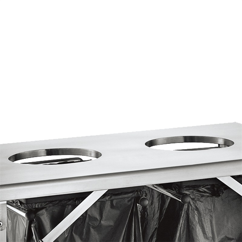 Hot Set Sale Classifying Garbage Trolley with Bend Leg Work Table for Flat Packing Easy Transport